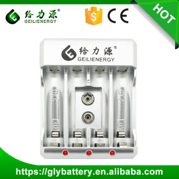 GLE-912 AAA AA 9V Battery Charger For NIMH NICD Rechargeable Battery