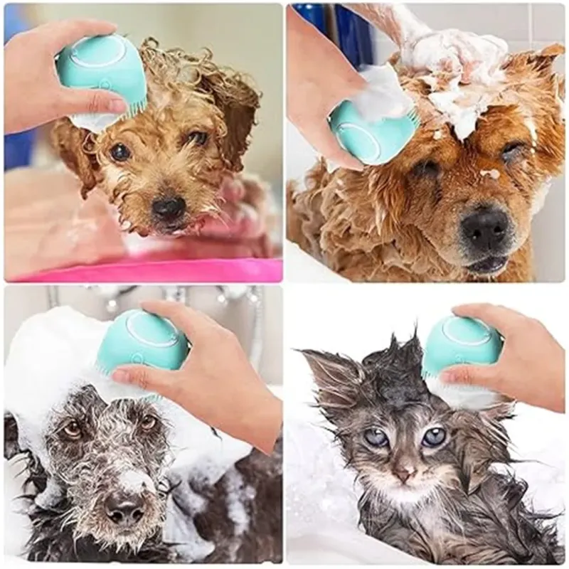 Pet Bath Massage Brush for Dogs and Cats