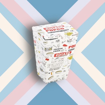 Caja de empaque de pollo de palomitas de maíz premium desechable