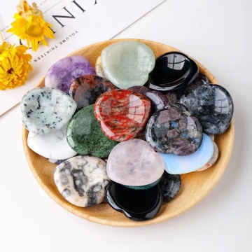 Rose Quartz Hand Massage Stone for Skin Care and Home Decor