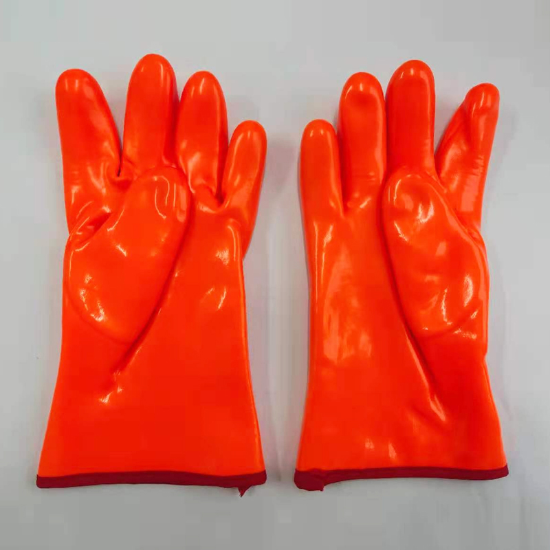 winter Working use aginst cold PVC industrial gloves