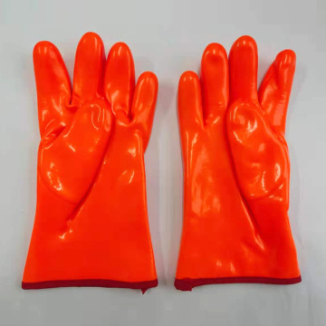 Guantes de trabajo de invierno PVC bañado óleo industrial