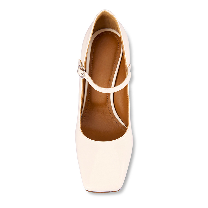 Elegant Women's Leather Mary Jane Heels