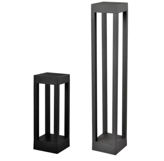 7W Black Landscape Bollard Light Fixtures