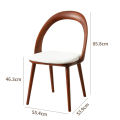 Moden Fashion Hotel Restaurant Solid Wood Bentwood Eatery Dining Chair Armless Kitchen Chairs With Upholstery Seat