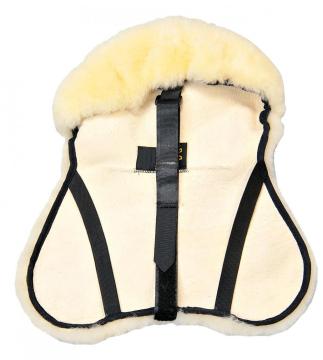 Lambskin English saddle pad cover for equestrian