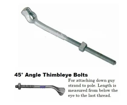 Pole Line Hardware Forged Thimble Eye Bolt 5/8\" x 8\