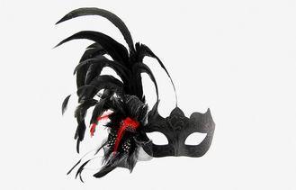 Luxury Cock Feather Masquerade Masks Halloween Prop For Pri