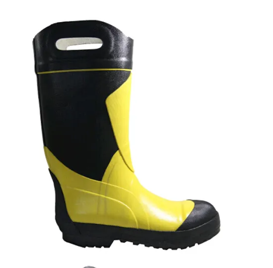 Fire safety rubber rain boots men With Steel Toe