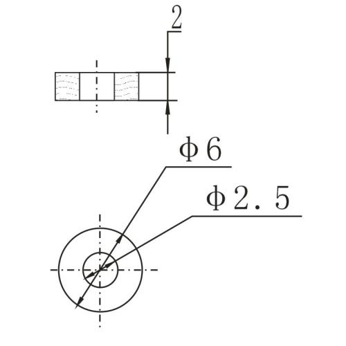 Anneau de transducteur ultrasonique OD6XID2.5x2mm