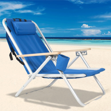 Folding Portable Adjustable Padded Headrest Camping Backpack Beach Chair