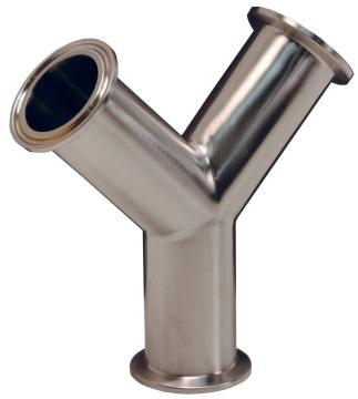 High-Quality Aomite Mirror Polish Tri Clamp 1.5" Y Type Tee Sanitary Three Way Pipe Fitting