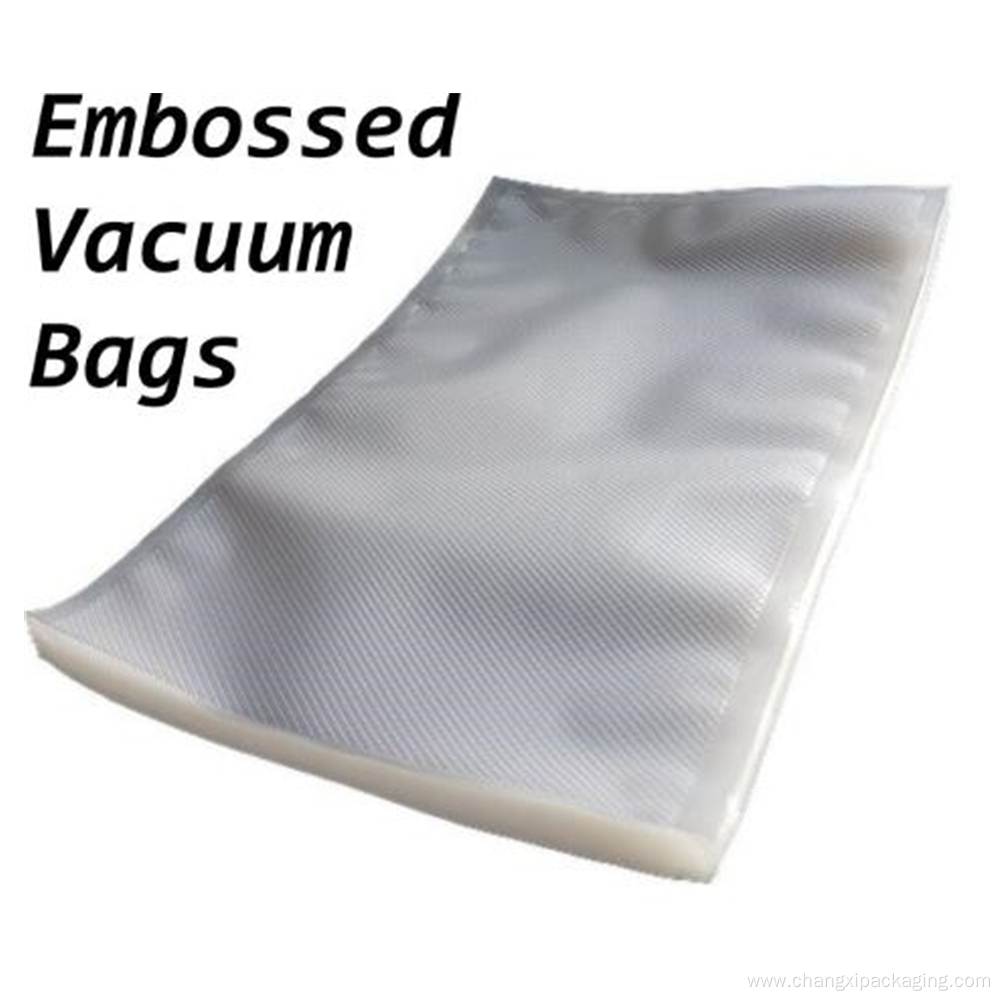 Embossed plastic food storage vacuum sealer bags