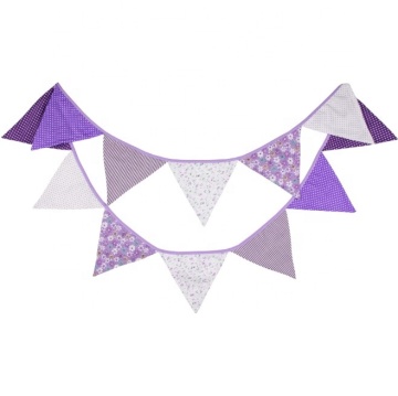 Pennant Banner Fabric Triangle Flag Cotton Bunting Garland