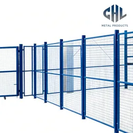 Blue Powder Coated Steel Wire Mesh Partition