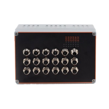 16x1000Mbps Port PoE IP67 Bypass M12 Railway Managed Industrial Ethernet Switch