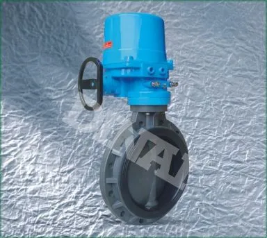 Ansi/din Pvdf Water Butterfly Valves With Electric Actuator Operation For Brewing Plant