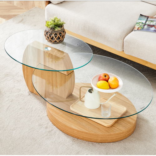 Elegant Double Layer Coffee Table in Multiple Colors