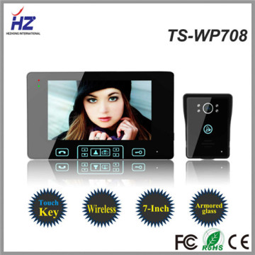 Touch key 2,4GHz 7'' video are the protection video door viewer peephole doorbell security system