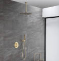 Gebürstetes Gold 2-Wege-Bad mit verborgener Dusche