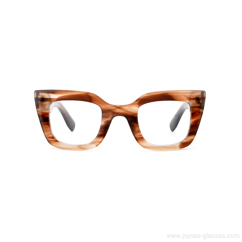 Promotion Quality Black Tortoise Acetate Full Rim Fashion Ladies Eyeglasses Frames