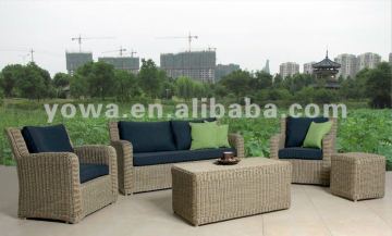 POPULAR ROUND PE RATTAN GARDEN SOFA