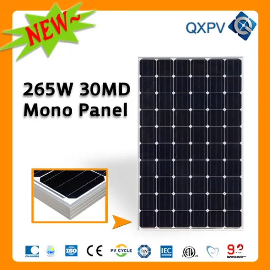 30V 265W Mono PV Solar Panel