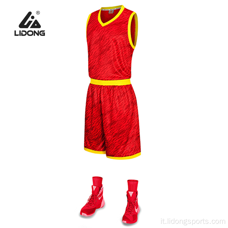 Ultimo Design Colore Giallo Basketball Uniform Set