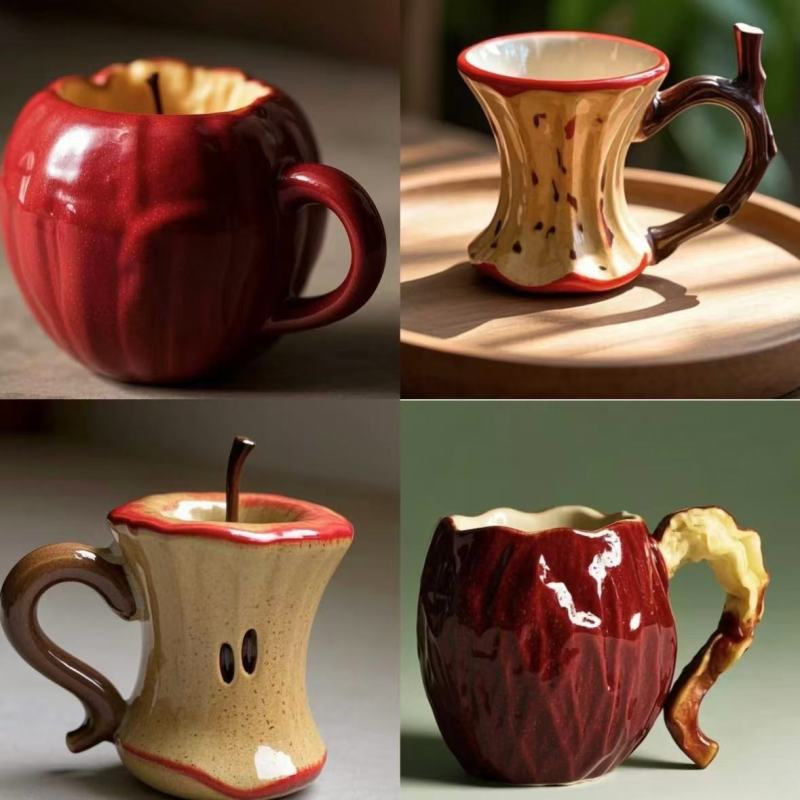 Creative Apple-Shaped Mug - Unique Drinkware