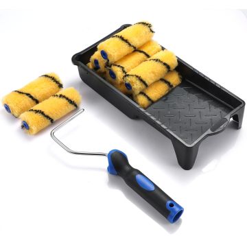 4 Inch Mini Acrylic Roller Cover and Stick System Frame Paint Roller Set