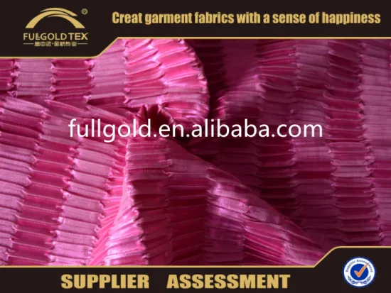Custom High Quality Unique Design Crumple Foil Fabric For Fashionbale Wear 2016