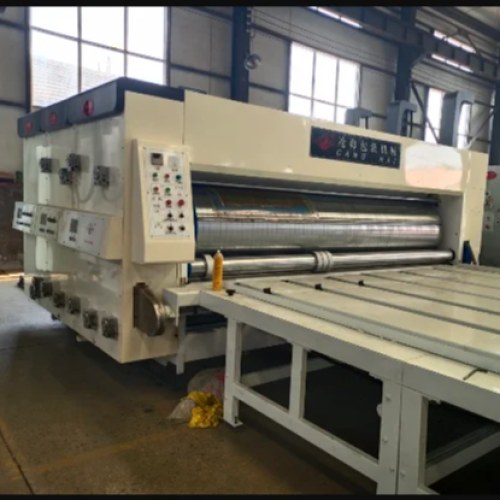 Semiauto corrugated box printing making machine