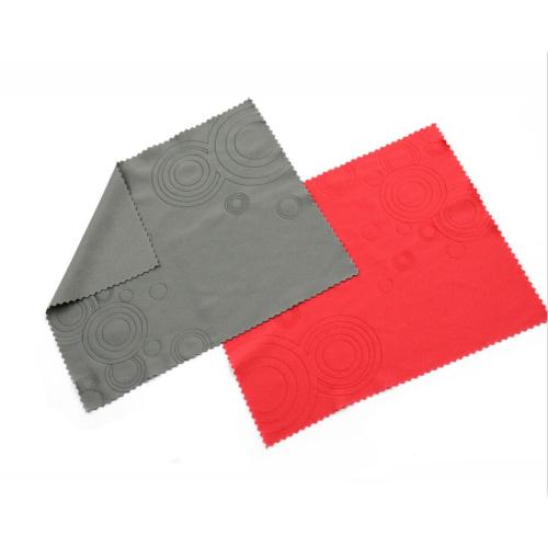 Professional microfiber eyeglass cleaning cloth with emboss