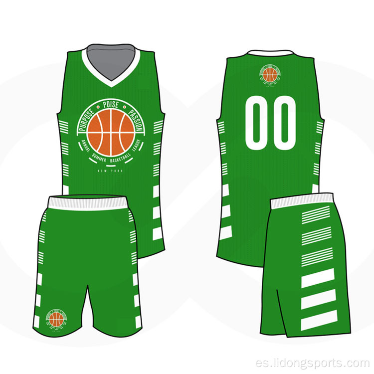 Jersey de baloncesto de uniforme de baloncesto de sublimación deportiva