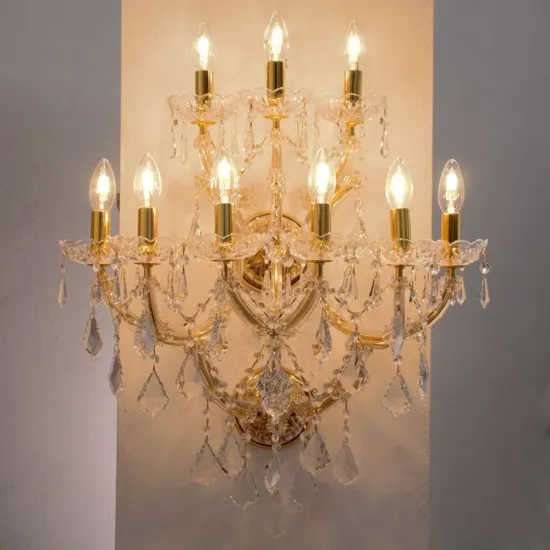 Dubai Luxury Maria Theresa 9-Light Chandelier Light Sconce for Restaurants and Foyers