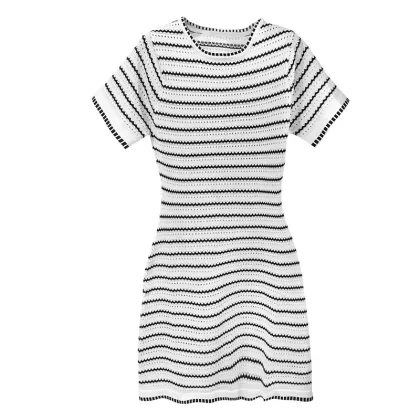 Summer Short Sleeve Knitted Casual Dress