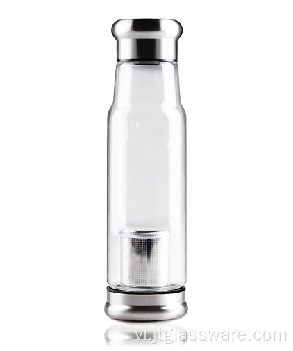 Chai nước thủ công bằng thủy tinh borosilicate