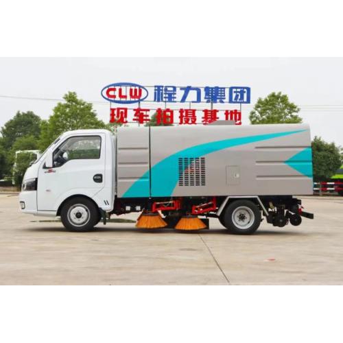 4x2 Steering Cleaning Closed Powered Road Sweeper Truck