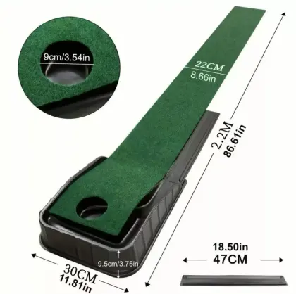 Green Golf Putting Mat Essential for Golf Training