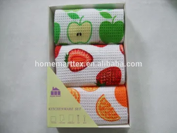 printed yarn dye tea towel with gift packing hot sale 2016