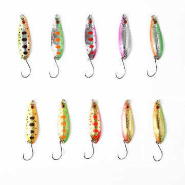 THORFORCE High Quality Metal Sequin Bait 2.5g 3.5g 5g 3D Fish Eye Single Hook Shiny Spoon Lure