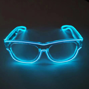 USB Charged LED Neon Wire Transparent Frame Party Glasses