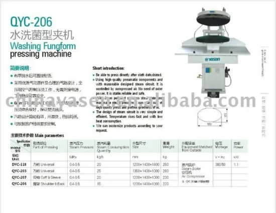 FUNGFORM PRESSING MACHINE FOR CLOTHING