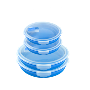 Microwave safe silicone collapsible Lunch Box