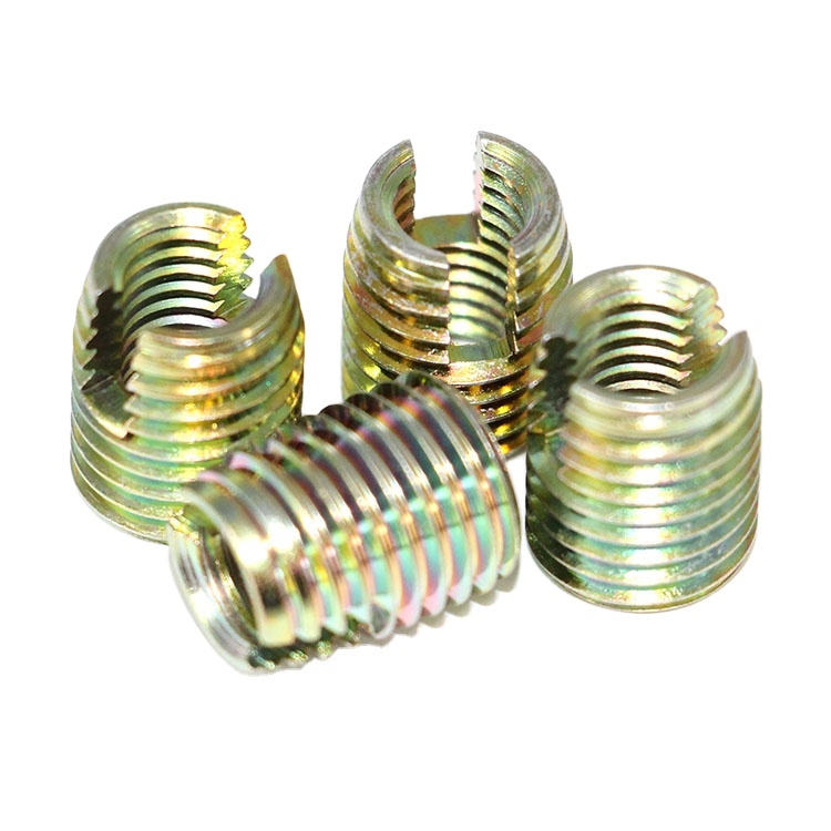 SS304 Stainless Steel Self-Tapping Inserts 302 Slotted Fasteners for Industrial Fixed Applications