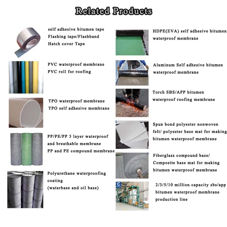 SBS aluminum foil self - adhesive waterproofing membrane for building