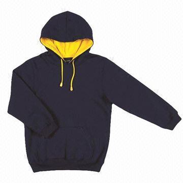 Men's Hooded Sweatshirt/Jacket, Made of 100% Cotton/280gsm/Fleece