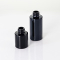 Black Glass Bottle With White Button Dropper