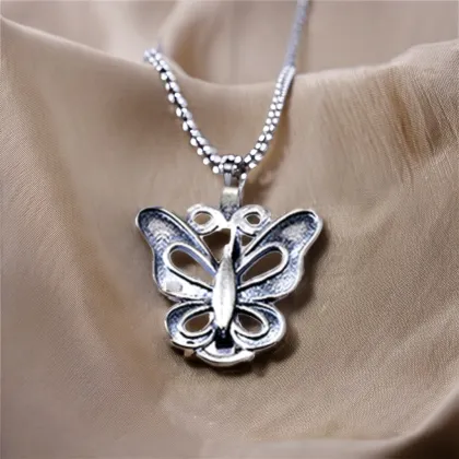 S925 Pure Silver Butterfly Button Accessories for Hanfu and Qipao