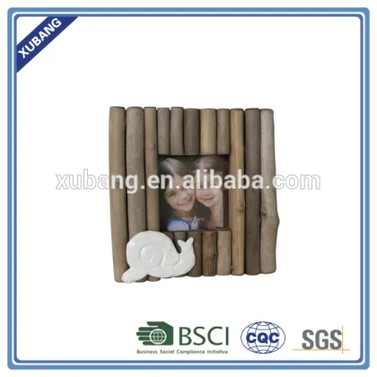 Wholesale hot promotion driftWood Photo frame with bird 5*7"